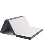 Folding Mattress Queen - Tri Fold Futon Mattress Portable Floor Mattress with Soft Breathable Cover for Guests Temporary Use Foldable Camping Sofa Bed for Back Pain Relief, 60"x80"x4" Sedefen