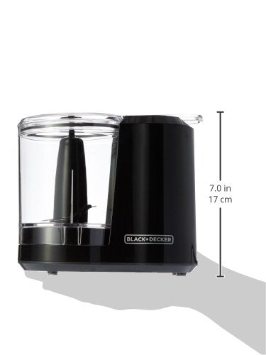 BLACK+DECKER 3-Cup Electric Food Chopper, HC300B, One Touch Pulse, 175W Motor, Stay-Sharp Blade, Dishwasher Safe BLACK+DECKER