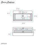 Claire 30” Rectangle Wall-Mount Bathroom Sink Swiss Madison