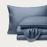 Bare Home Twin Extra Long Sheet Set - Luxury 100% European Linen - Deep Pockets - Easy Fit - 3 Piece Set - Bedding Sheets & Pillowcases (Twin XL, Indigo) Bare Home