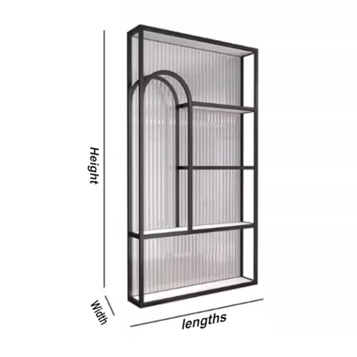 GRRICEPL Room Divider Wall Privacy Panels, Bathroom Entryway Privacy Screen, Translucent Glass Room Divider, Entryway Partition Separator, for Hotel Restaurant(Gold,80x120 cm) GRRICEPL