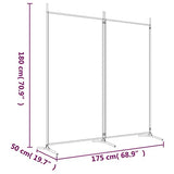vidaXL Modern 2-Panel Room Divider, Black, 68.9" x 70.9", Durable 100% Polyester Fabric, Foldable Screen, Sunlight Blocker, Space Partition, Easy Assembly vidaXL