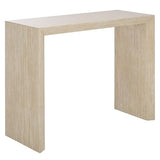 SAFAVIEH Home Collection - Woodrow Faux Travertine Console Table, Minimalist Modern Entryway Accent (CNS7005B) SAFAVIEH