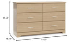 Storkcraft Brookside 6 Drawer Double Dresser (Driftwood) – Dresser For Nursery, 6 Drawer Dresser, Kids Dresser, Nursery Dresser Drawer Organizer, Chest of Drawers Stork Craft