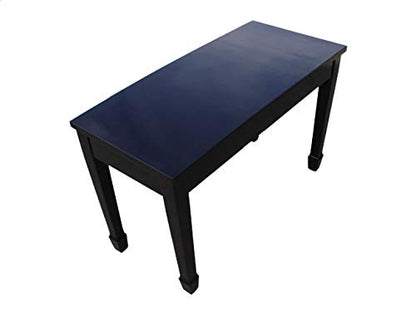 CPS Imports Ebony Wood Top Grand Piano Bench Stool with Music Storage - WoodArtSupply