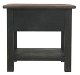 Signature Design by Ashley Tyler Creek Rustic End Table with Storage Drawer and Fixed Shelf, Brown & Black Signature Design by Ashley