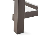 Merax Outdoor Dining Table for 8 Person, Rectangle Weather Resistant Patio Furniture for Yard, Garden, and Lounge, Teak Merax