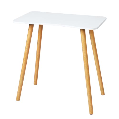 PERZOE 27Inch Small Computer Desk,Solid Wood Standing Desk,Study Desk for Small Space,Small Desk for Bedroom,Laptop Table for Home Office,27.5" L x 15.7" W x 28.7" H White PERZOE