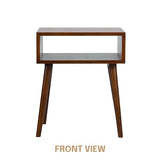 NTC Zoe Solid Wood Nightstand, Featuring Adaptable Design, 150 lbs Load Capacity, Water-Resistant, Elevate Your Space, Easy Assembly - Dark Walnut NTC