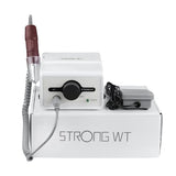 Electric Nail Drill Art Polisher Machine 65W Strong Max 211 for Acrylic Nails 35000RPM Manicure Tools Lab Jewelry Jade Wood Carving Tool Grinder (120 Red Handle) OUBO