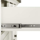 Crosley Furniture Julia Stainless Steel Top Island with Storage, Coffee Bar, and a Set of 2 X-Back Stools, White Crosley Furniture