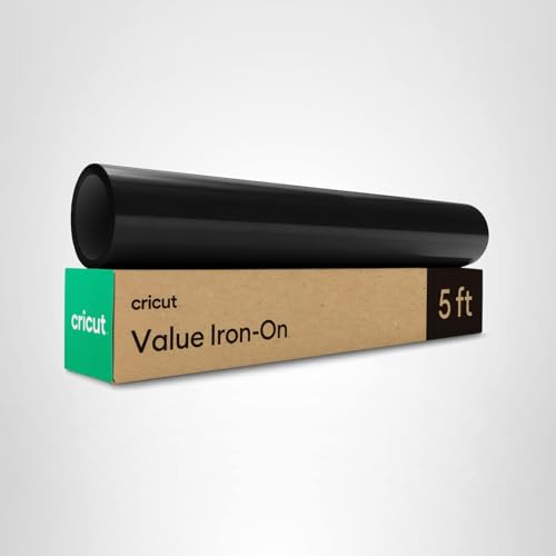 Cricut® Value Iron-On, Black (12 in x 5 ft)- HTV Heat Transfer Vinyl Cricut