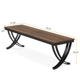 LITTLE TREE 2 Person Computer Desk,78.7-Inch Extra Long Desk,Large Double Writing Desk for Home Office Stidy, Black Rustic Brown LITTLE TREE