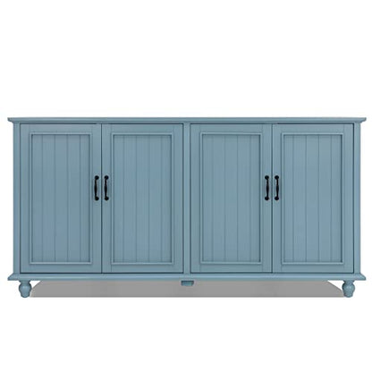 Scurrty Buffet & Bar Cabinet with Storage, 62'' Coffee Bar Cabinet, Sideboard Storage Cabinet for Dinning Room, Kitchen & Living Room (4 Doors, Blue) - WoodArtSupply