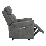KISLOT Leather Recliner Chair for Adults Wall Hugger RV Recliner with USB Charging Ports Electric Power Reclining Sofa for Living Room Home Theater Seating Bedroom