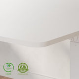 FLEXISPOT Dual Motor 4 Legs L Shaped Standing Desk Corner Desk Computer Electric Sit Stand Up Desk Height Adjustable Desk Home Office Table with Splice Board, 71x43 White FLEXISPOT