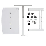 Seville Classics Airlift Mobile Height Adjustable Laptop Stand Computer Workstation for Sitting Classroom Home Office Medical Table w/Wheels, Flat Desk 24", White Seville Classics