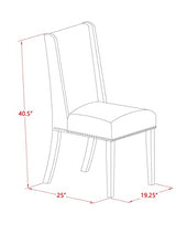 East West Furniture V-Style 9 Piece Kitchen Set Includes a Rectangle Table with V-Legs and 8 Black Linen Fabric Parsons Dining Chairs, 40x72 Inch, V677FL624-9 East West Furniture