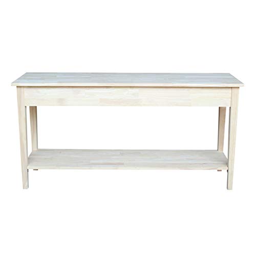 IC International Concepts Spencer Server Extended Length Console Table, Versatile Design for Dining Room, Hallway, or Entryway - Unfinished IC INTERNATIONAL CONCEPTS