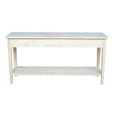 IC International Concepts Spencer Server Extended Length Console Table, Versatile Design for Dining Room, Hallway, or Entryway - Unfinished IC INTERNATIONAL CONCEPTS