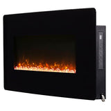 Dimplex Winslow Wall Mounted Electric Fireplace, 35" Inch, Black, 1400W - Modern Wall Electric Fireplace with Heater, Multiple Media Options, Remote Control - Slim Fireplaces for Living Room, Bedroom DIMPLEX