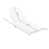 Merax 2-Piece Outdoor Chaise Lounge Chair with Adjustable Backrest & Waterproof Cushion - Acacia Wood Pool Sun Lounger for Patio, Beach, Yard, Garden, Beige