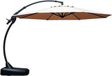 Grand patio 11FT Cantilever Umbrella with Base Outdoor Large Round Aluminum Offset Umbrella for Patio Garden Backyard (Champagne, 11 FT) Grand patio