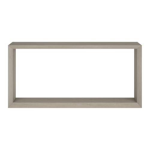 Henn&Hart 64" Wooden Rectangular Console Table Entryway Table, Sofa Table with Wooden Shelf for Entryway, Living Room, Couch, Hallway, or Office, Beech White Henn&Hart