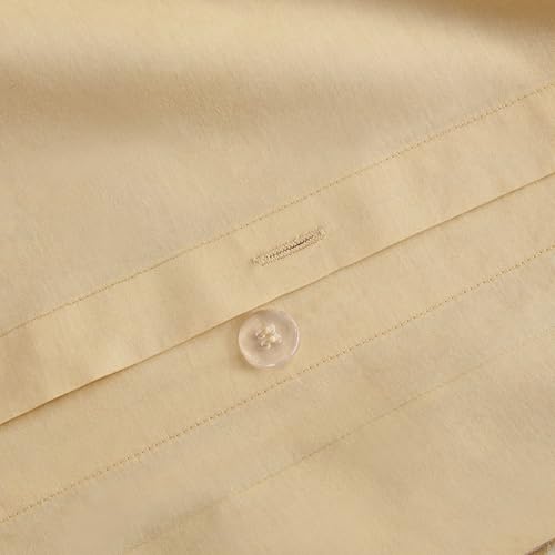 Martha Stewart - Queen Duvet Cover Set, Soft Cotton Blend Jacquard Bedding for Year Round, 3 Piece Bed Set with Matching Pillowcases (Vintage Damask Beige) Martha Stewart