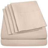 Twin Size Bed Sheets - 4 Piece 1500 Supreme Collection Fine Brushed Microfiber Deep Pocket Twin Sheet Set Bedding - 1 EXTRA PILLOW CASES, GREAT VALUE, Twin, Beige Sweet Home Collection