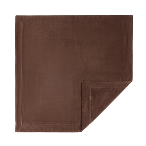 Lush Decor x Chuks Collins Terran Velvet Euro Sham Cover Single 26" W x 26" L Brown - Velvet Throw Pillow - Euro Pillow Covers - Glam Decorative Pillows for Bed - Luxury Home Decor Lush Decor