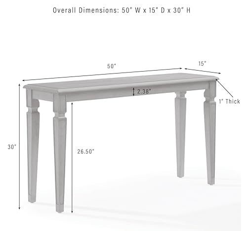 Crosley Furniture Katia Traditional Sofa Console Table for Hall, Entryway, Living Room, Accent Tables, Driftwood Crosley Furniture