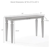 Crosley Furniture Katia Traditional Sofa Console Table for Hall, Entryway, Living Room, Accent Tables, Driftwood Crosley Furniture