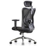 SIHOO M18 Ergonomic Office Chair, High Back Mesh Desk Chair with Adjustable Headrest & Lumbar Support, 330lbs Capacity Computer Chair with 2D Armrests & Wide Cushion, Tilt Lock, for Home Office-Black SIHOO