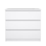 Furnifact White 3 Drawer Dresser – Modern 3 Drawer Dresser for Bedroom, Closet, or Entryway – Sleek and Functional Three Drawer Unit for Compact Storage Furnifact