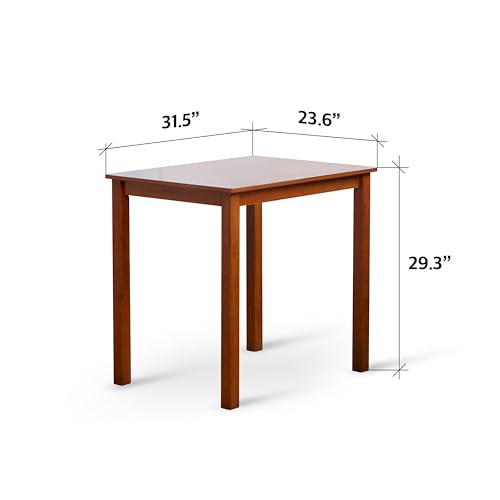 Livinia Seattle 3-Piece Wooden Dining Table Set for 2, Modern Farmhouse Kitchen Dining Room Set with Solid Wood Ladder Back Chairs for Small Space (Antique) Livinia