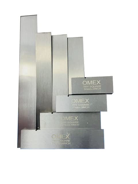 OMEX PRECISION STEEL HARDENED SQUARE SET GROUND MACHINIST TOOL 2" 3" 4" 6" NEW DIN875 I PLASTIC BOXED AI