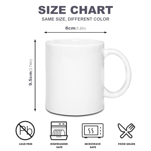 Sumex Set of 24 11oz Sublimation Blanks White Ceramic Coffee Mugs for Tea, Milk, Latte, Hot Cocoa Sumex