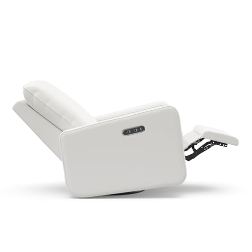 Graco Teddi Power Recliner Swivel Glider (Ivory Basketweave) – Electronic Power Recline, USB-A & USB-C Charger, Premium Cushioning & Comfort Graco