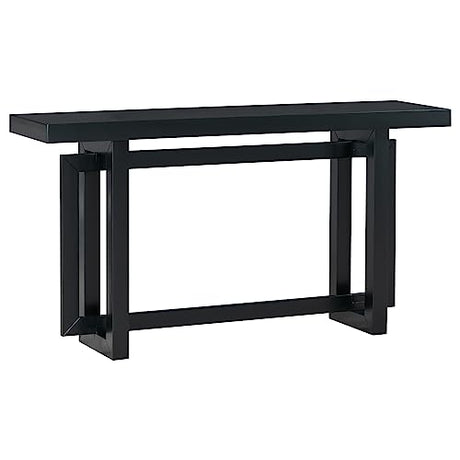 Sailret Solid Wood Console Table, 59.1 Inch, Extra Long Entryway, Table Sofa Table for Entryway, Hallway Living Room, Foyer, Contemporary Minimalist Style, Easy Assembly, Black Sailret