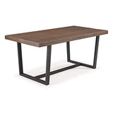 Walker Edison Andre Modern Solid Wood Dining Table, 72 Inch, Mahogany Walker Edison
