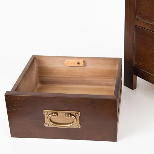 Kemtpase Modern Solid Oak Wood Dresser with 5 Drawers Narrow Chest of Tall Dresser Cabinet Storage Organiser Bedside Modern Dressers for Bedroom Kemtpase