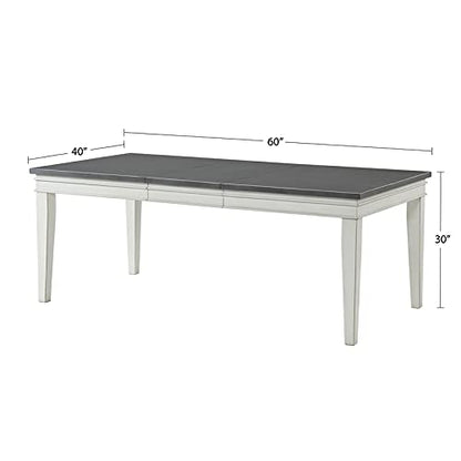 Martin Svensson Home Del Mar 78" Dining Table with Leaf White and Grey