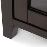 SIMPLIHOME Cosmopolitan SOLID WOOD 36 Inch Wide Contemporary Medium Storage Cabinet in Mahogany Brown, For the Living Room, Entryway and Family Room SIMPLIHOME