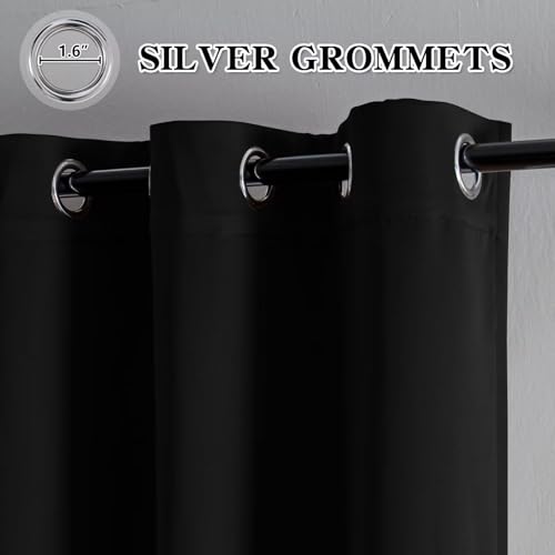 IGEMAEVE 100% Blackout Curtains for Bedroom Living Room, Sliding Door Curtains 84 Inch Length, Extra Wide Privacy Room Divider Grommet Thermal Insulated Drape for Patio Door Window(W100 x L84,1 Panel) IGEMAEVE