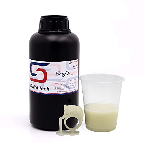 Siraya Tech Craft Glow-in-The-Dark 3D Printer Resin - Rapid Curing, High Resolution 405nm UV Resin for LCD/DLP/8K 3D Printers - Ideal for Outdoor, Decorative & Safety Applications (1kg, Green)