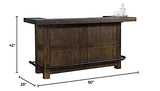 Pemberly Row 80" Farmhouse Transitional Wood Home Bar Unit Cabinet Set with Stemware Rack, Wine Storage for Dining Room Kitchen in Tobacco Leaf Pemberly Row