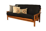 Kodiak Furniture Monterey Futon Set, No Drawers, with Barbados Base and Suede Black Mattress Kodiak Furniture