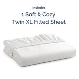 Twin XL Fitted Bed Sheet - Bottom Single Fitted Sheet Only - Ultra-Soft Hotel Luxury Bedding w/ 8-16 Inch Deep Pockets - Breathable, Cooling & Wrinkle Free - Easy-Fit, Fade & Shrink Resistant - White CGK Unlimited