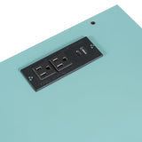 Tdewlye Unique Full Size Wood Gaming Loft Bed with Height-Adjustable Desk,Drawers,Storage Compartments,Hanging Rod and RGB Lights,for Kids Teens Adults Bedroom Use (Blue#RGB, Full) Tdewlye